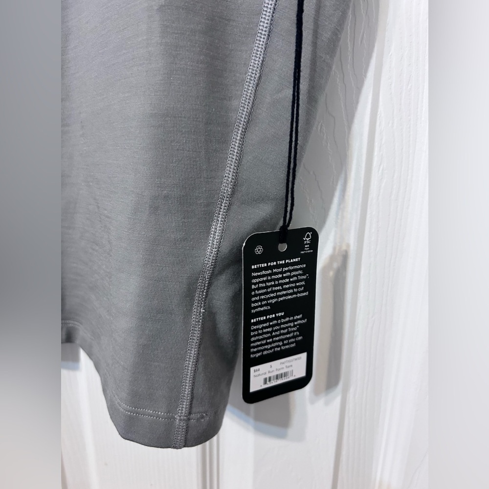 NWT Allbirds Natural Run Form Tank, Small, Gray - Picture 8 of 12